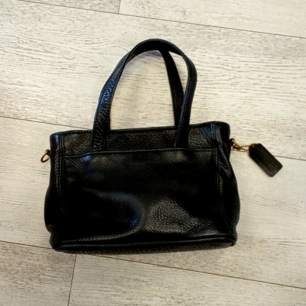 Vintage Coach Black Leather Handbags